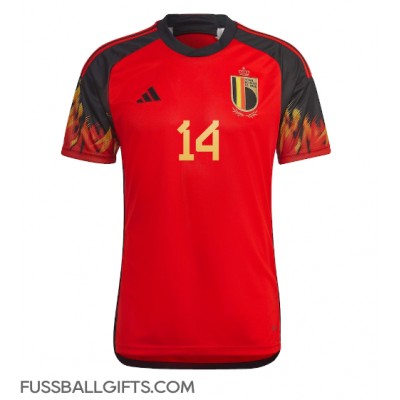 Belgien Dries Mertens #14 Fußballbekleidung Heimtrikot WM 2022 Kurzarm